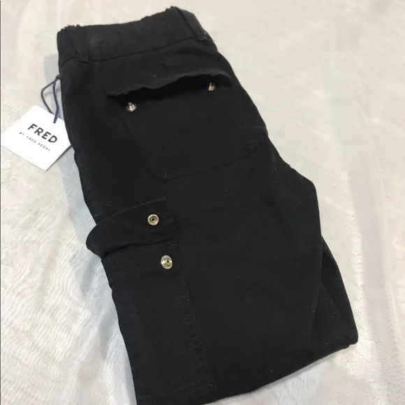 NWT FRED by FRED SEGAL Black Cropped Pants Size 26 - Picture 5 of 8